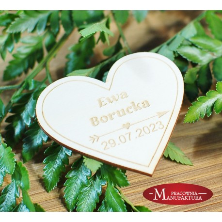Drewniana winietka, grawerowana