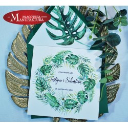 Zaproszenia ślubne monstera