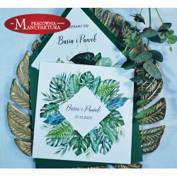 Zaproszenia ślubne monstera
