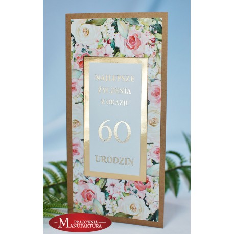 UR60-5 - ZŁOCONY KARNET NA 60 URODZINY