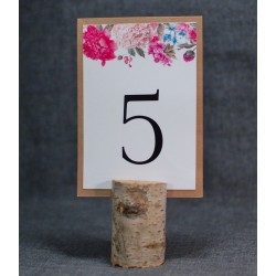 numer na stół z motywem kwiatowym-botanicznym