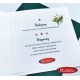 srebrzony karnet świąteczny dla firmy z logo