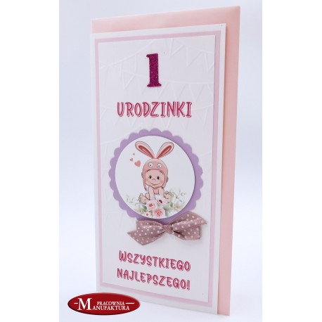 ROK5 - KARTKA NA ROCZEK DLA DZIEWCZYNKI