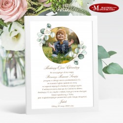 podziękowanie dla Matki Chrzestnej, Ojca Chrzestnego, Dziadków - ramka