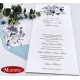 kwiatowe zaproszenia na komunię z hostią blue flower