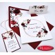 winietki pudrowy róż i bordo -  Sweet Rose