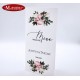 menu - różowe piwonie i bez - Pink Peonies
