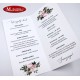 menu - różowe piwonie i bez - Pink Peonies