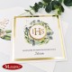kwiatowe zaproszenia na komunię z hostią botaniczne