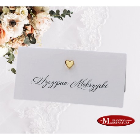 delikatne winietki sercem pleksi