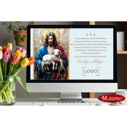 religijna e-kartka, kartka elektroniczna z logo firmy