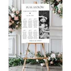 PLAKAT Z ROZMIESZCZENIEM STOŁÓW WESELNYCH ZE ZDJĘCIEM