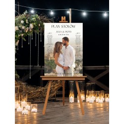 PLAKAT Z ROZMIESZCZENIEM STOŁÓW WESELNYCH ZE ZDJĘCIEM