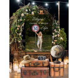 urodzinowa tablica powitalna, plakat z Twoim zdjęciem