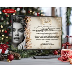 świąteczna kartka elektroniczna, e-kartka, kartka cyfrowa z logo firmy salon beauty