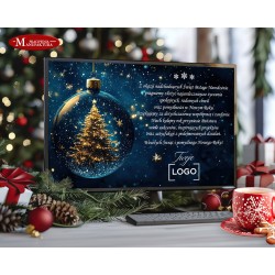 świąteczna kartka elektroniczna, e-kartka, kartka cyfrowa z logo firmy CrystalTree Deco
