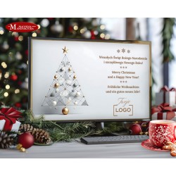 świąteczna kartka elektroniczna, e-kartka, kartka cyfrowa z logo firmy golden christams