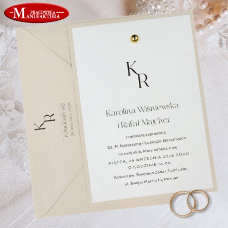 nowoczesne, minimalistyczne zaproszenia ślubne