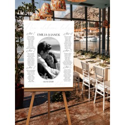 PLAKAT Z ROZMIESZCZENIEM STOŁÓW WESELNYCH ZE ZDJĘCIEM