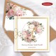 Rustykalne zaproszenia komunijne z kielichem, pink peonies