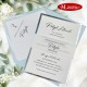 minimalistyczne zaproszenia z opaską z pergaminu na komunię, chrzest
