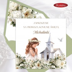 Zaproszenia na Pierwszą Komunię Świętą dla dziewczynki