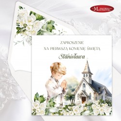 Zaproszenia na Pierwszą Komunię Świętą dla chłopca