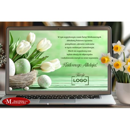 e-kartka, kartka elektroniczna z logo firmy